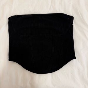 VS Pink Black Strapless Top